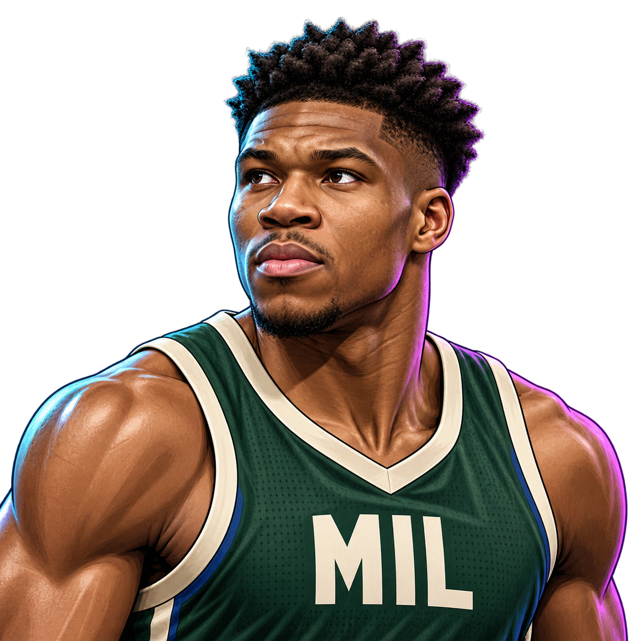 Retrato de Giannis Antetokounmpo, MIL