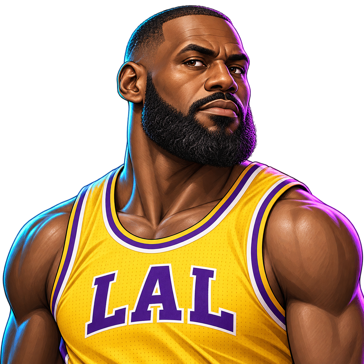 Retrato de LeBron James, LAL